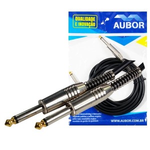 Cabo Guitarra Violão P10 X P10 Aubor Mono Prime Gold 10 Metros
