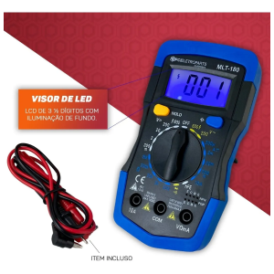 Multímetro Digital Profissional Lcd Bip Iluminação Mlt-180
