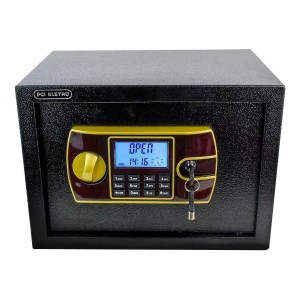 Cofre Eletrônico 16L Display Led 8,5kg Travas de 20mm